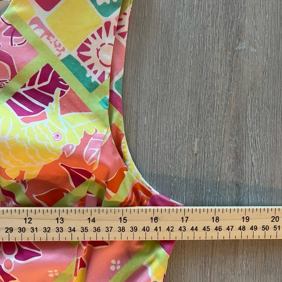 Lilly Pulitzer Rock a Hula Monkey Lined Sheath Dress Back Zip Pocket Cotton SZ 8 - Picture 8 of 10